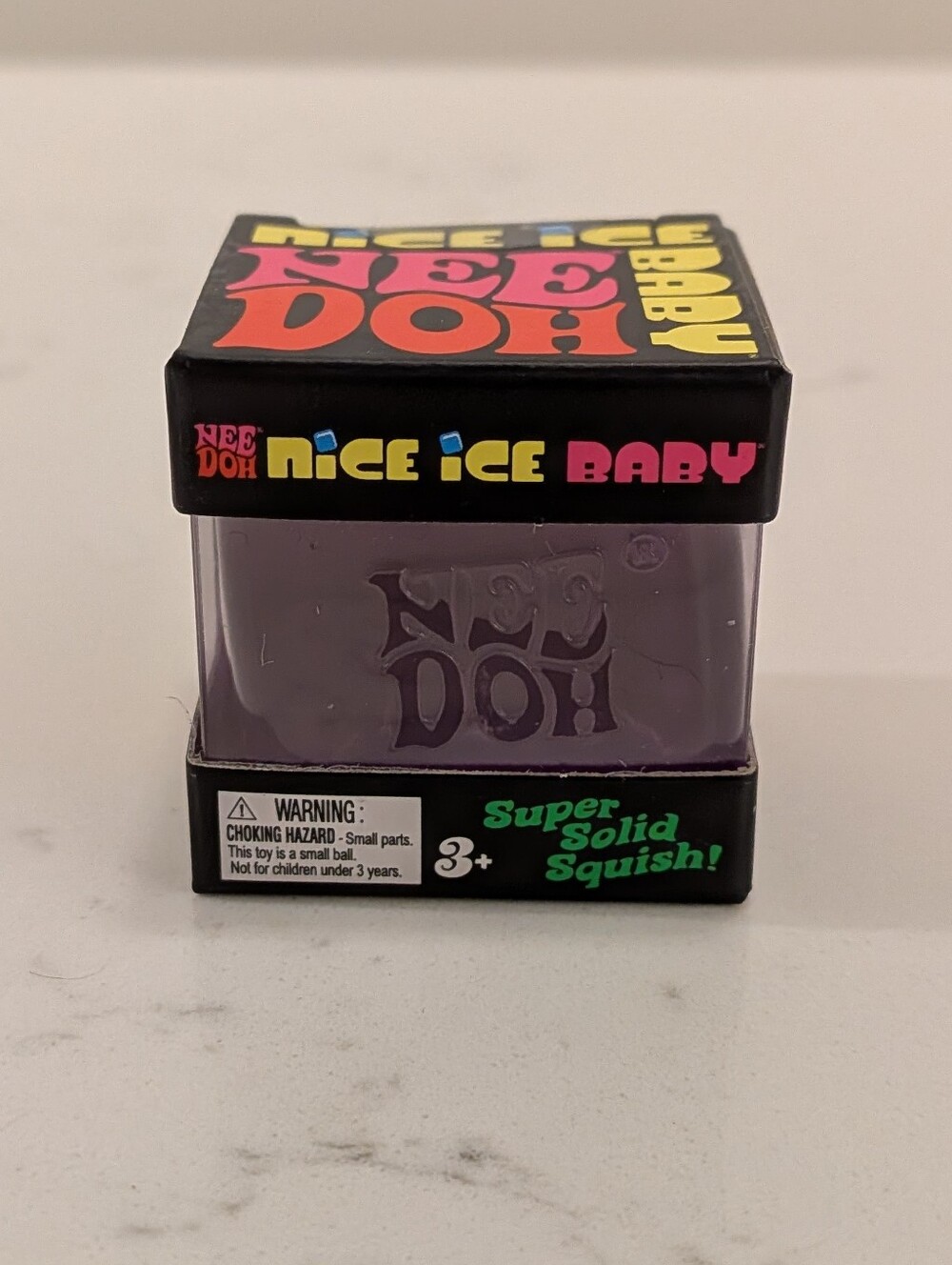Nee Doh Nice Ice Baby Super Solid Squish Toy - Purple